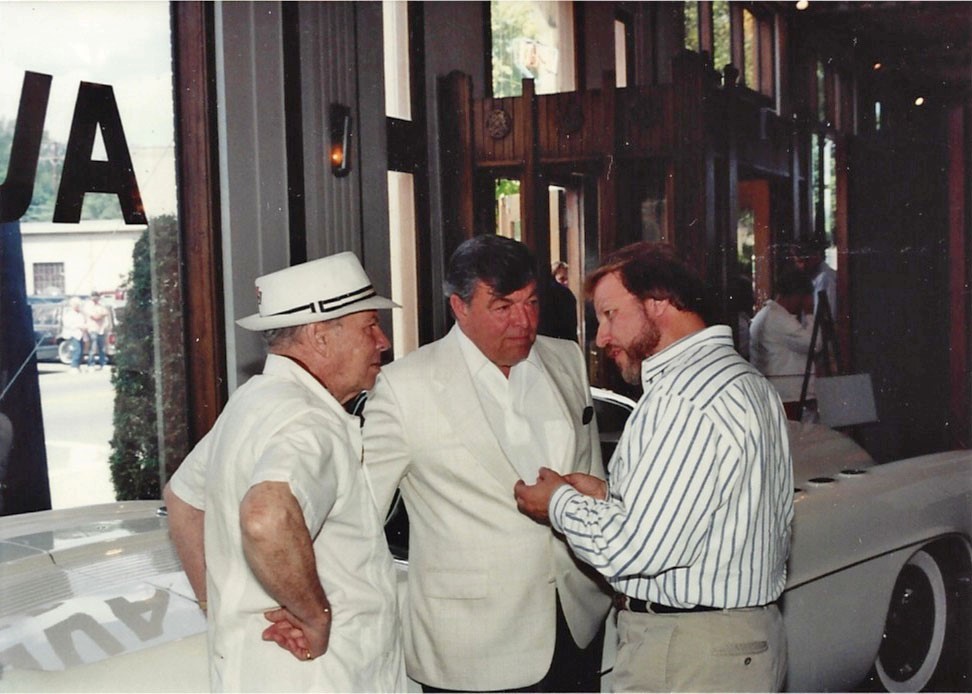 Joe Bortz, Dave Holls (GM VP of Design) and Henry Lauve (GM VP of Interior Design) at the Auburn Cord Duesenberg 1991 